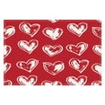 thumbnail image 1 of Hvmvliv Valentine's Day Heart-Shaped Placemat with Linen Material - Heat-Resistant Table Cover for Dining Room, Kitchen, and Party Decor Red, 1 of 6
