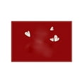 thumbnail image 1 of Hvmvliv Valentine's Day Red Linen Placemat - Heart Letter Print, 11.81x17.72 Inch Holiday Party Table Mat, Heat Resistant, Decorative for Dining Kitchen Red, 1 of 6