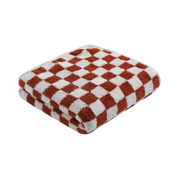 Hvmvliv Velvet Towel for Adults Soft Checkered Bath Towel, Quick-Drying Suitable for Home Daily Use, Beach, Travel, Gym and Pool