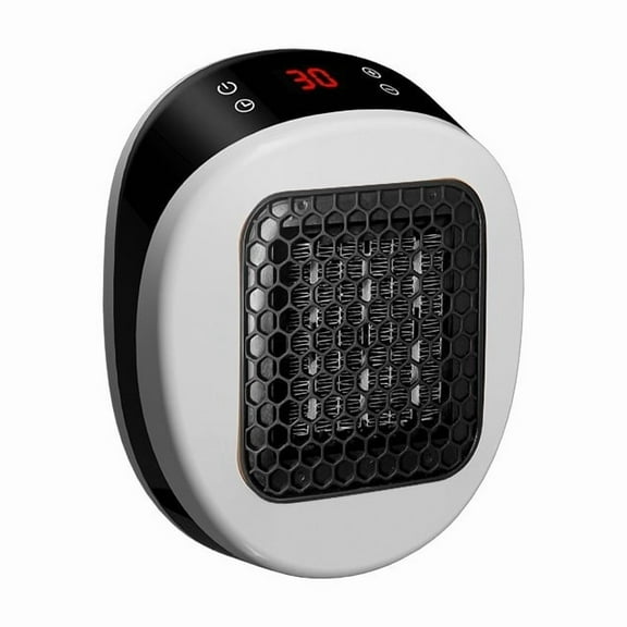 Hvmvliv Wall Heaters for Indoor Use 600W Ceramic Wall Mounted Heater, Plug In Heater with Adjustable Thermostat, Timer, LED Display & Remote Control for Room, Indoor Use White
