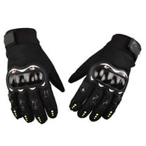 Hvmvliv Winter Cycling Gloves Motorcycle Riding Gloves - Hard Shell Joint Protection, Breathable & Anti-Slip Design Black