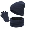 thumbnail image 1 of Hvmvliv Winter Gloves Set Women's Christmas Winter Set - Beanie, Neck Scarf & Touchscreen Gloves - Ideal Holiday Gift Package Navy, 1 of 1