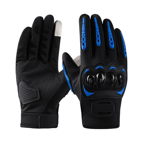Hvmvliv Winter Gloves With Touchscreen Fingers Motorcycle Riding Gloves - Touchscreen, Fall Protection & Non-Slip for Outdoor Racing Blue