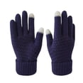 thumbnail image 1 of Hvmvliv Winter Gloves With Touchscreen Fingers Women's Knitted Winter Gloves - Waterproof, Windproof & Touchscreen for Outdoor Sports Navy, 1 of 1