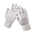 thumbnail image 1 of Hvmvliv Winter Gloves With Touchscreen Fingers Women's Knitted Winter Gloves - Waterproof, Windproof & Touchscreen for Outdoor Sports White, 1 of 1