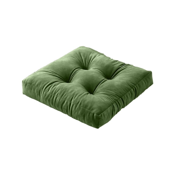 Hvmvliv Winter Thickened Non Slip Chair Cushion 38cm, Student Stool Warm Tatami Car Booster Seat Pad Green