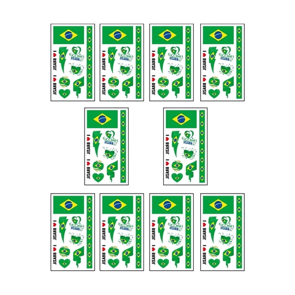 Hvmvliv World Soccer Cup 2026 Tournament Fan Temporary Tattoos 10 Sheets Multinational Flag Stickers for Face Arms Brazil Germany Argentina etc Multicolor