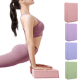 thumbnail image 1 of Hvmvliv Yoga Block High Density EVA Yoga Block for Stretching and Pilates, Non Slip Waterproof Foam Exercise Brick for Balance Support and Posture Training Pink, 1 of 7