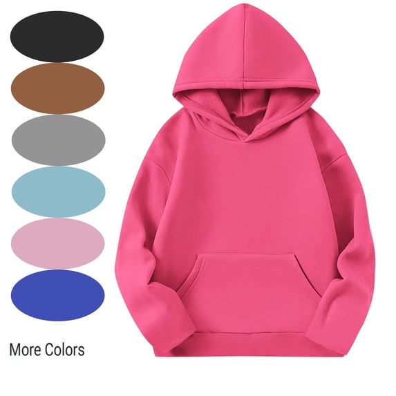 Hvobtty Boys and Girls Casual Sweatshirts Fall Winter Long Sleeve Oversized Pocket Tops