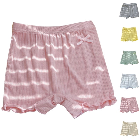 Hvobtty Girls' Elastic Pants Shorts , Toddler Summer Short Pants, Girl Summer Elastic Waist Shorts Underwear Leggings Casual Pants Children's Shorts White 8-9 Years