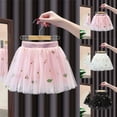 thumbnail image 1 of Hvobtty Girls' Princess Short Skirts, Toddler Half Skirts, Girls' Summer Half Skirt Mesh Skirt Embroidery Mesh Solid Princess Bow Skirt Black 4-5 Years, 1 of 5