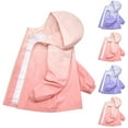 thumbnail image 1 of Hvobtty Kids Coat, Puffer Jacket Kids, Girls' Spring and Fall Hoodies Children's Outdoor Versatile Hooded Zipper Jacket Sports Top Long Sleeve Hooded Casual Jacket/Jacket Pink 9 Years, 1 of 5