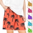 thumbnail image 1 of Hvobtty Toddler Casual Shorts Pants, Toddler Summer Short Pants, Children's Summer Beach Hawaiian Print Boys Elastic Waistband Pocket Casual Pants Loose Shorts Red 11-12 Years, 1 of 5