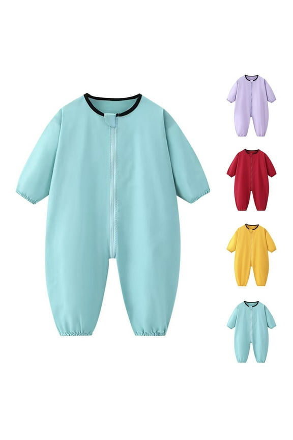 Toddler Out Climbing Rompers, Toddler Spring and Fall Rompers, Spring and Winter Solid Color Long Sleeve Crawler Jumpsuit Bag Outdoor Clothing Indoor Hoodie Dirty Yellow 12-18 months