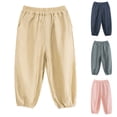 thumbnail image 1 of Hvobtty Toddler Casual Long Pants Elastic Waist Fall Comfortable Loose Leisure Pants, 1 of 5