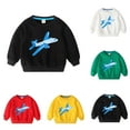 thumbnail image 1 of Hvobtty Toddler Sweatshirts, Toddler Fall Tops, Men's and Women's Fashionable Airplane Print Long Sleeved Top Hooded Sweatshirt Red 2-3 Years, 1 of 3