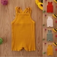 thumbnail image 1 of Hvobtty Toddler Thin Sleeveless Rompers, Toddler Summer Rompers, Children's Sleeveless Jumpsuit Ha Yi Short Crawling Ha Yi Hot Pink 6-9 Months, 1 of 4