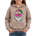 thumbnail image 1 of Hvogkswy Christmas Hoodies for Girls Trendy Festive Printed Hooded Sweatshirt Cozy Long Sleeve Pullover Tops with Kangaroo Pocket 5-14 Years, 1 of 5