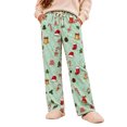 thumbnail image 1 of Hvogkswy Christmas Pajama Pants for Women Winter Drawstring High Waist Fleece Sleep Pants Holiday Loungewear Trousers with Pockets, 1 of 8