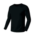 thumbnail image 1 of Hvogkswy Compression Shirt Men, Crew Neck Dry Workout Base Layer Undershirt Thin Stretchy Slim Comfy Long Sleeve Tops, 1 of 8