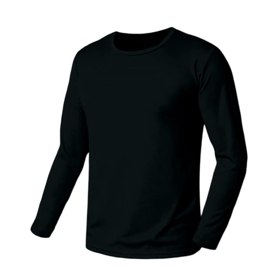 Hvogkswy Compression Shirt Men, Crew Neck Dry Workout Base Layer Undershirt Thin Stretchy Slim Comfy Long Sleeve Tops
