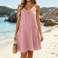 thumbnail image 1 of Hvogkswy Cotton Linen Nightgowns for Women Solid Sleeveless Crew Neck Camisole Dresses Soft Breathable Home Sleep Dress, 1 of 9