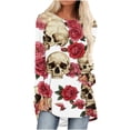 thumbnail image 1 of Hvogkswy Halloween Shirts for Women Long Sleeve Crewneck Printed Tee Holiday Graphic Tops for 2026, 1 of 4