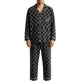 thumbnail image 1 of Hvogkswy Mens Cotton Pajamas Set Long Sleeve Button Sleepwear with 3 Pockets Loose Long Pajama Pants Comfy Light Pjs Sets, 1 of 6