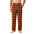 thumbnail image 1 of Hvogkswy Mens Pajama Pants Drawstring Elastic Waist Plaid Wide Leg Lounge Pants Soft Comfy Pajama Bottoms with Pockets, 1 of 6