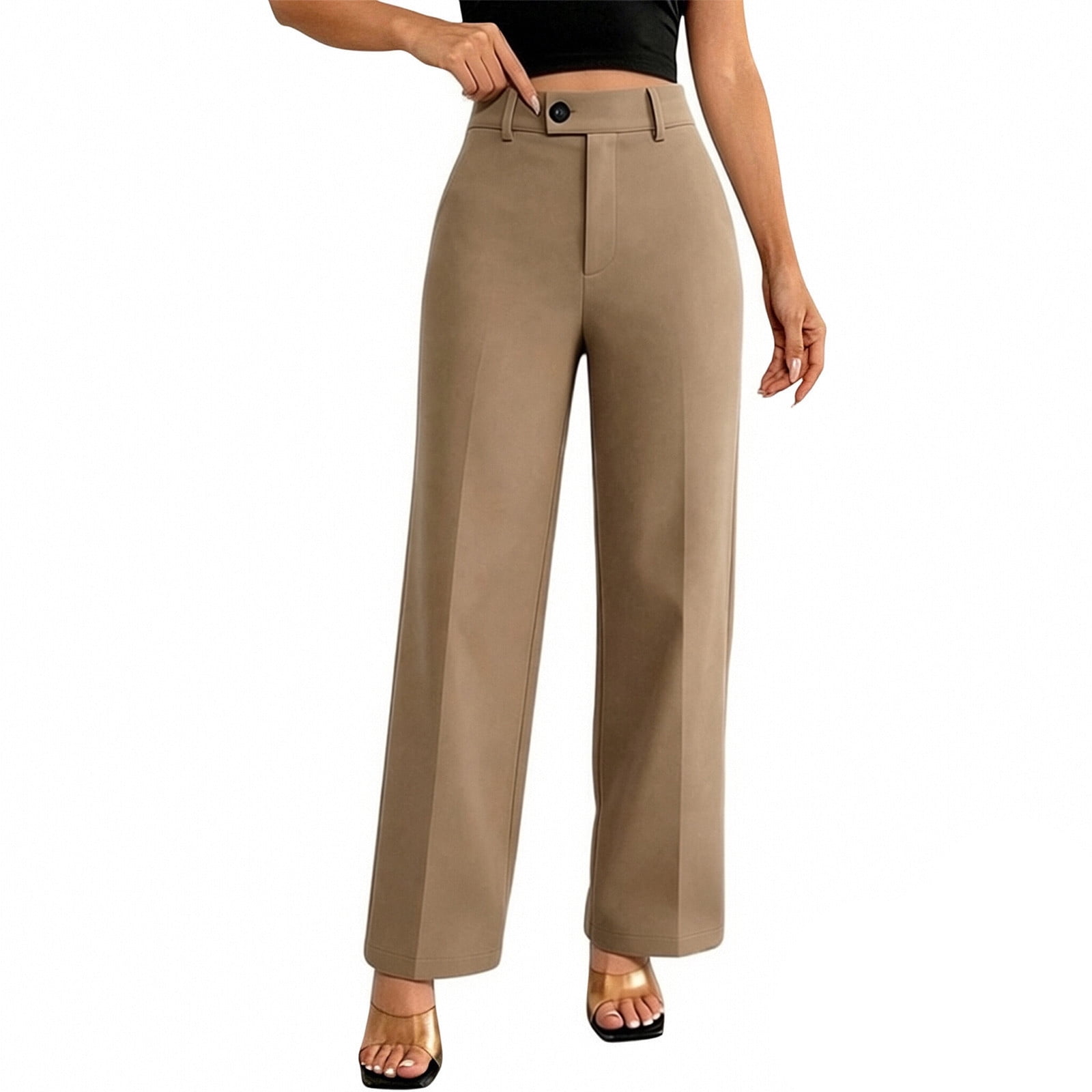 ladies tan dress pants Macade Golf | Women's Bree Relaxed Trouser - | Size: L | Beige making these tan slacks women’s perfectly relaxed yet polished choice for events Wide Leg Womens Tan Dress