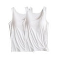 thumbnail image 1 of Hvot&aat 2 Pack Modal Tank Tops for Women Bulit in Sleeveless Basic Cami Shirts Casual Soft Undershirt Camisole, 1 of 3