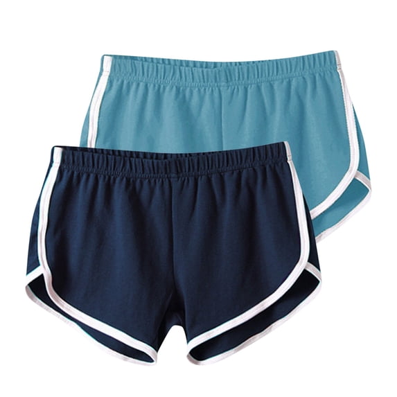 Hvot&aat 2 Pack Women's Dolphin Hem Shorts Summer Sports Yoga Gym Running Hot Pants Breathable Workout Shorts