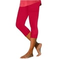 thumbnail image 1 of Hvot&aat 2025 Summer Cropped Yoga Pants for Women Tummy Control High Waisted Compression Capris Workout Leggings Running Tights, 1 of 5