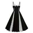 thumbnail image 1 of Hvot&aat 50s Polka Dots Dresses for Women Vintage Rockabilly Swing Dress 1950s Elegant Audrey Hepburn Style Knee Length Dress, 1 of 4