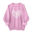 thumbnail image 1 of Hvot&aat Breast Cancer Awareness Shirt Women Pink Ribbon Graphic Pullover Valentines Sweatshirts Long Sleeve Love Tops, 1 of 3