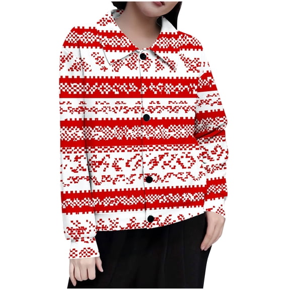Hvot&aat Christmas Shirts for Women Fall Winter Long Sleeve Ugly Christmas Sweater Cardigans