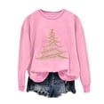 thumbnail image 1 of Hvot&aat Christmas Sweatshirts for Women Christmas Tree Graphic Merry Santa Claus Holiday Long Sleeve Pullover, 1 of 3