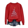 thumbnail image 1 of Hvot&aat Christmas Sweatshirts for Women Christmas Tree Graphic Merry Santa Claus Holiday Long Sleeve Pullover, 1 of 3