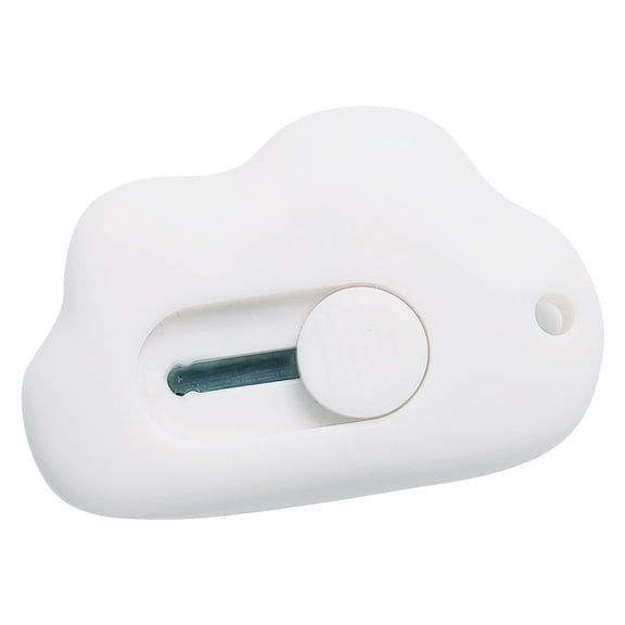 Hvot&aat Cloud-Shaped Mini Retractable Utility Knife, Portable Box Cutter with Sliding Button, Small Paper Letter Opener for Packages, Crafting, Cute Office Stationery