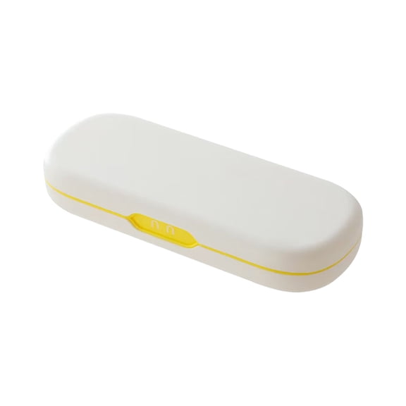 Hvot&aat Cute Pastel Snap-Lock Hard Pencil Box Large Capacity Portable Stationery Storage Holder Multi-Use Mini Organizer for Teens Office Travel