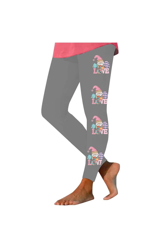 Easter Leggings for Women Printed Pattern Holiday Pants Tummy Control Soft Gym Fitness Sport Pants