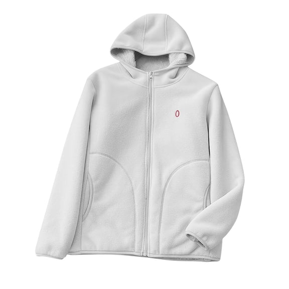 Hvot&aat Fleece Jackets for Women Stand Collar Casual Long Sleeve Hooded with Kangaroo Pocket Casual Cozy Travel Daily Outerwear