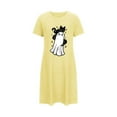 thumbnail image 1 of Hvot&aat Halloween Dresses for Women Ghost Graphic Short Sleeve Crewneck Nightdress Festival Casual Pajamas, 1 of 3