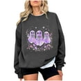 thumbnail image 1 of Hvot&aat Halloween Sweatshirts for Women Cute Ghost Reading Books Sweater Spooky Bookish Pullover Halloween Book Reader Tops, 1 of 3