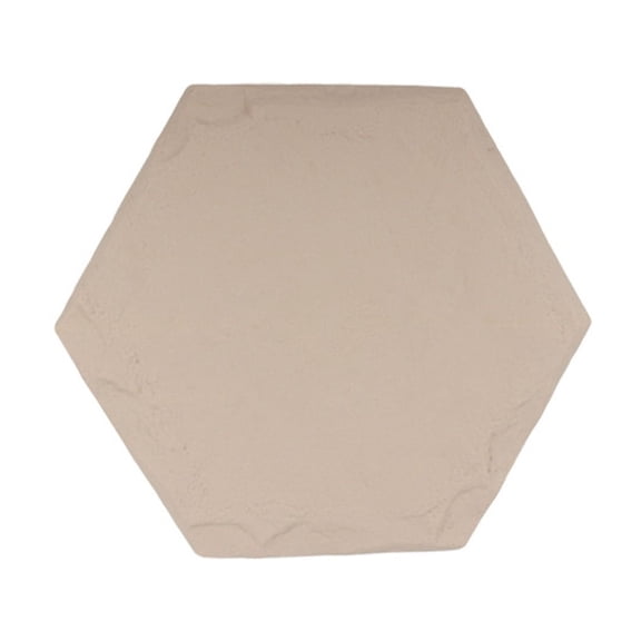 Hvot&aat Imitation Stone Plastic Stepping Pavers 3 Shapes Round Square Hexagon Walkway Slabs for Lawn Garden Backyard Path Decor