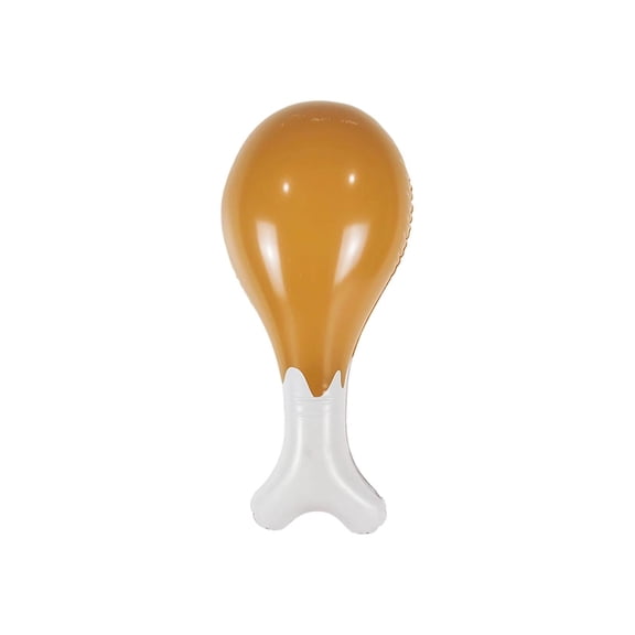 Hvot&aat Inflatable Turkey Drumstick Prop, Large PVC Chicken Leg Blow Up Toy, Handheld Party Decor for Thanksgiving, Halloween, Christmas & Photo Props, Brown