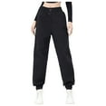 thumbnail image 1 of Hvot&aat Ladies' Lightweight Cargo Pant Solid Color Foot Binding Pants Tactical High Waist Workout Jogger Hiking Pants, 1 of 6