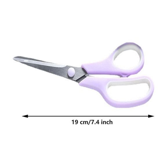 Hvot&aat Macaron Rubber Soft Grip Stainless Steel Art Scissors, 7.4 Inch Multi Color Comfort Handheld Craft Cutter, Multipurpose Paper Tape Cutting Stationery