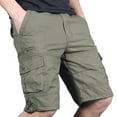 thumbnail image 1 of Hvot&aat Men's Cargo Shorts Lightweight Multi Pocket Joggers Shorts Comfy Solid Relaxed Fit Hiking Pants, 1 of 3