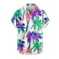 thumbnail image 1 of Hvot&aat Men's Hawaiian Beach Shirt Tropical Short Sleeve Cardigan Fashion Casual Collar Printed Short Sleeve Button Shirt, 1 of 2